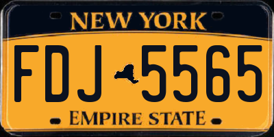 NY license plate FDJ5565