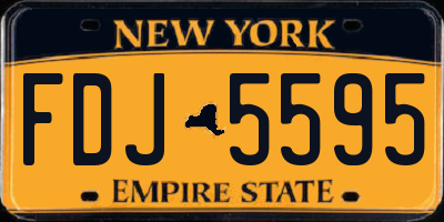 NY license plate FDJ5595