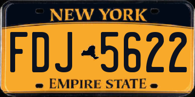 NY license plate FDJ5622