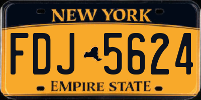 NY license plate FDJ5624
