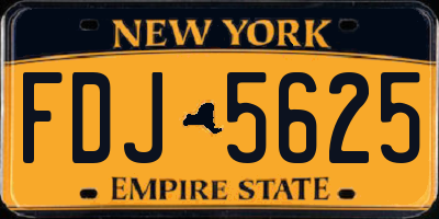 NY license plate FDJ5625