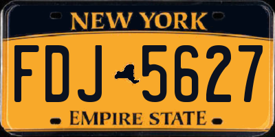 NY license plate FDJ5627