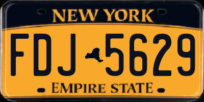 NY license plate FDJ5629