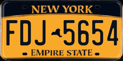 NY license plate FDJ5654