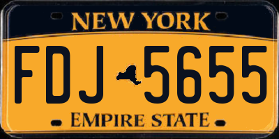 NY license plate FDJ5655