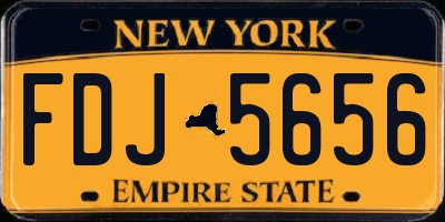NY license plate FDJ5656