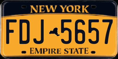 NY license plate FDJ5657