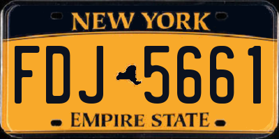 NY license plate FDJ5661