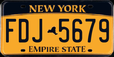 NY license plate FDJ5679