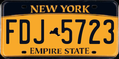 NY license plate FDJ5723