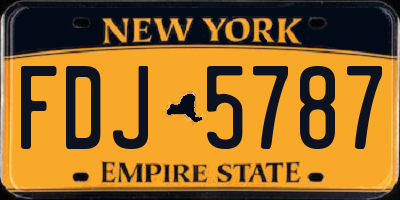 NY license plate FDJ5787