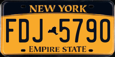 NY license plate FDJ5790