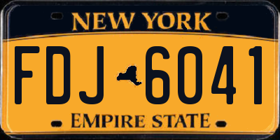NY license plate FDJ6041