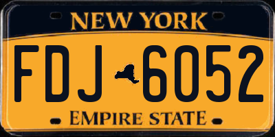 NY license plate FDJ6052