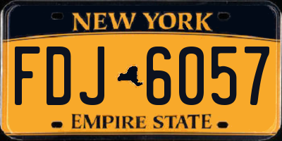 NY license plate FDJ6057