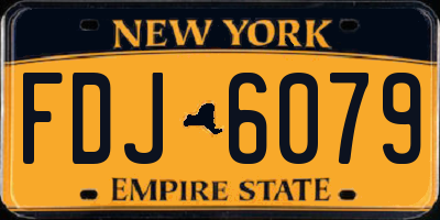 NY license plate FDJ6079