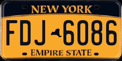 NY license plate FDJ6086