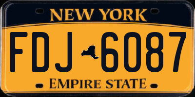 NY license plate FDJ6087