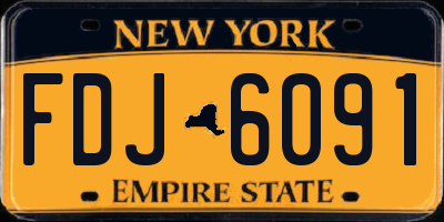 NY license plate FDJ6091