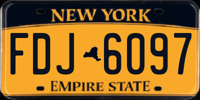 NY license plate FDJ6097