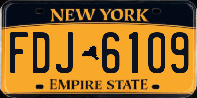 NY license plate FDJ6109