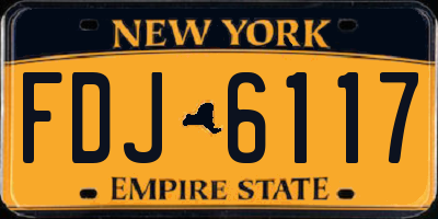 NY license plate FDJ6117