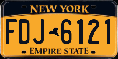 NY license plate FDJ6121