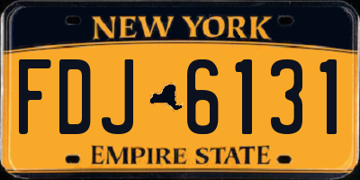 NY license plate FDJ6131