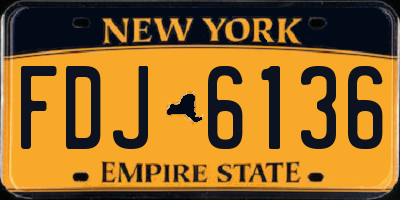 NY license plate FDJ6136