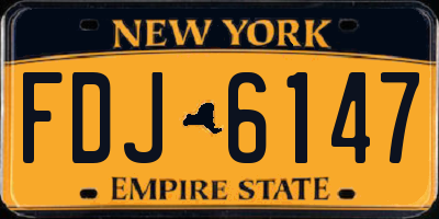 NY license plate FDJ6147
