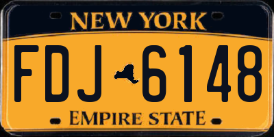 NY license plate FDJ6148