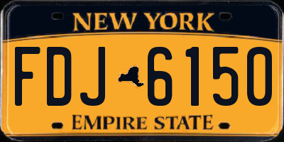 NY license plate FDJ6150