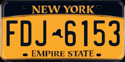 NY license plate FDJ6153