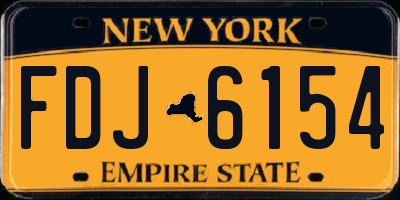 NY license plate FDJ6154