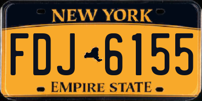 NY license plate FDJ6155