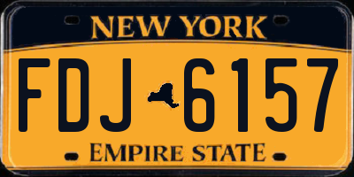 NY license plate FDJ6157