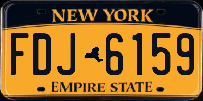 NY license plate FDJ6159