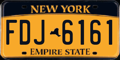 NY license plate FDJ6161
