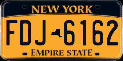 NY license plate FDJ6162