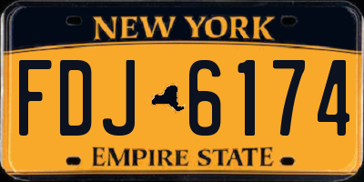 NY license plate FDJ6174