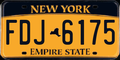 NY license plate FDJ6175