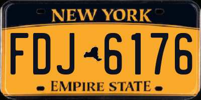 NY license plate FDJ6176