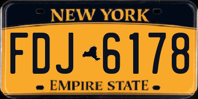 NY license plate FDJ6178