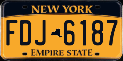 NY license plate FDJ6187