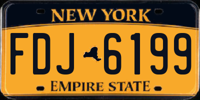 NY license plate FDJ6199