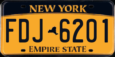 NY license plate FDJ6201