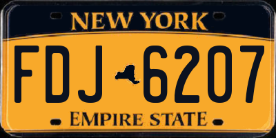 NY license plate FDJ6207