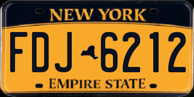NY license plate FDJ6212