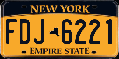 NY license plate FDJ6221