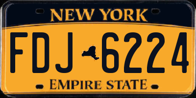 NY license plate FDJ6224